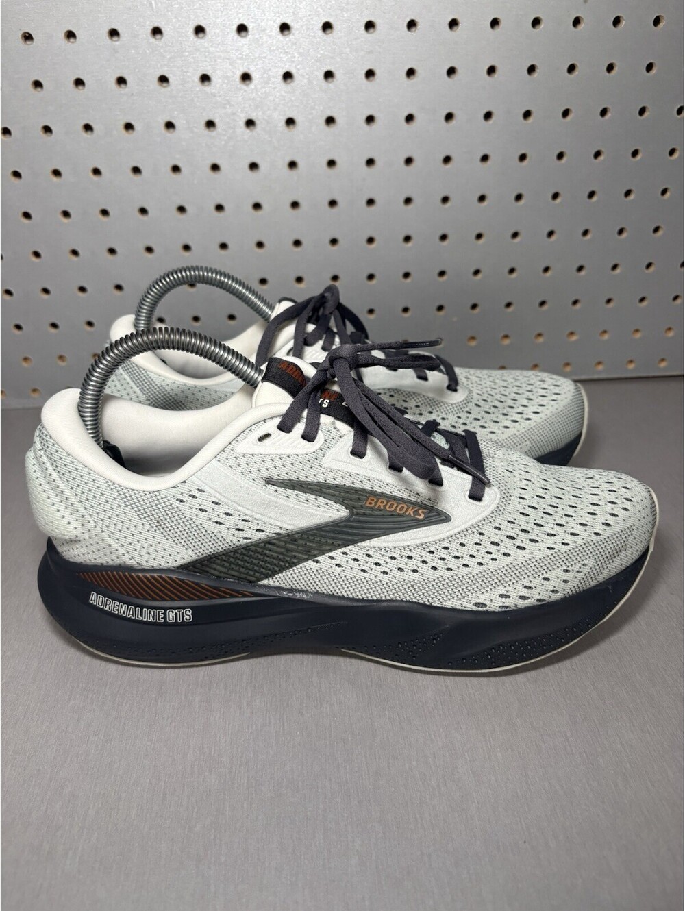 Brooks Adrenaline GTS 24 Womens Size 8.5 Grey Gray Blue Black Sneakers Athletic